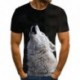 New arrival men's casual T-shirt 3D printing fashion animal wolf printed Short Sleeve T-Shirt Funny men's round neck 3D men Tees