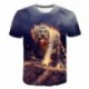 Brand 2020 animal / tiger anime short-sleeved round neck t-shirt 3D printed pattern hip-hop personality T-shirt men's summer top